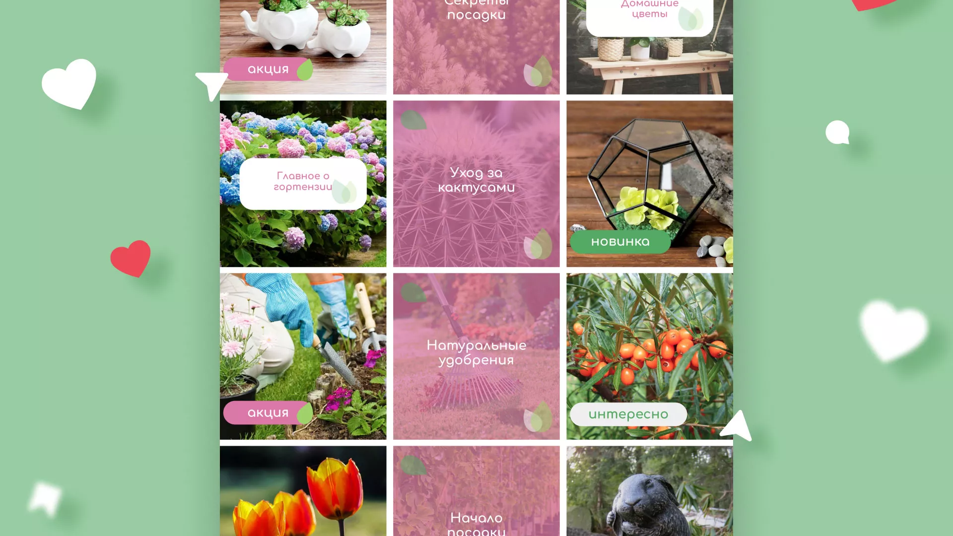 Разработка оформления профиля Instagram для магазина «Floraint» в Гуково
