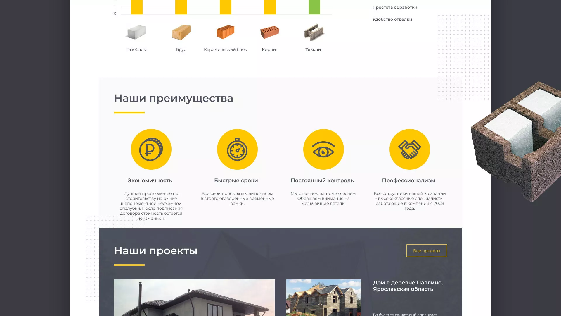 Создание сайта для строительной компании «ЭКОДОМ» в Гуково