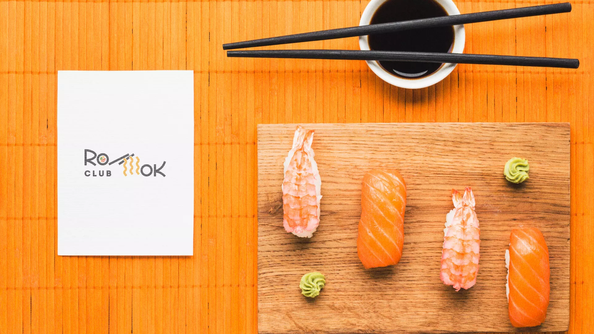 Создание логотипа суши-бара «Roll Wok Club» в Гуково