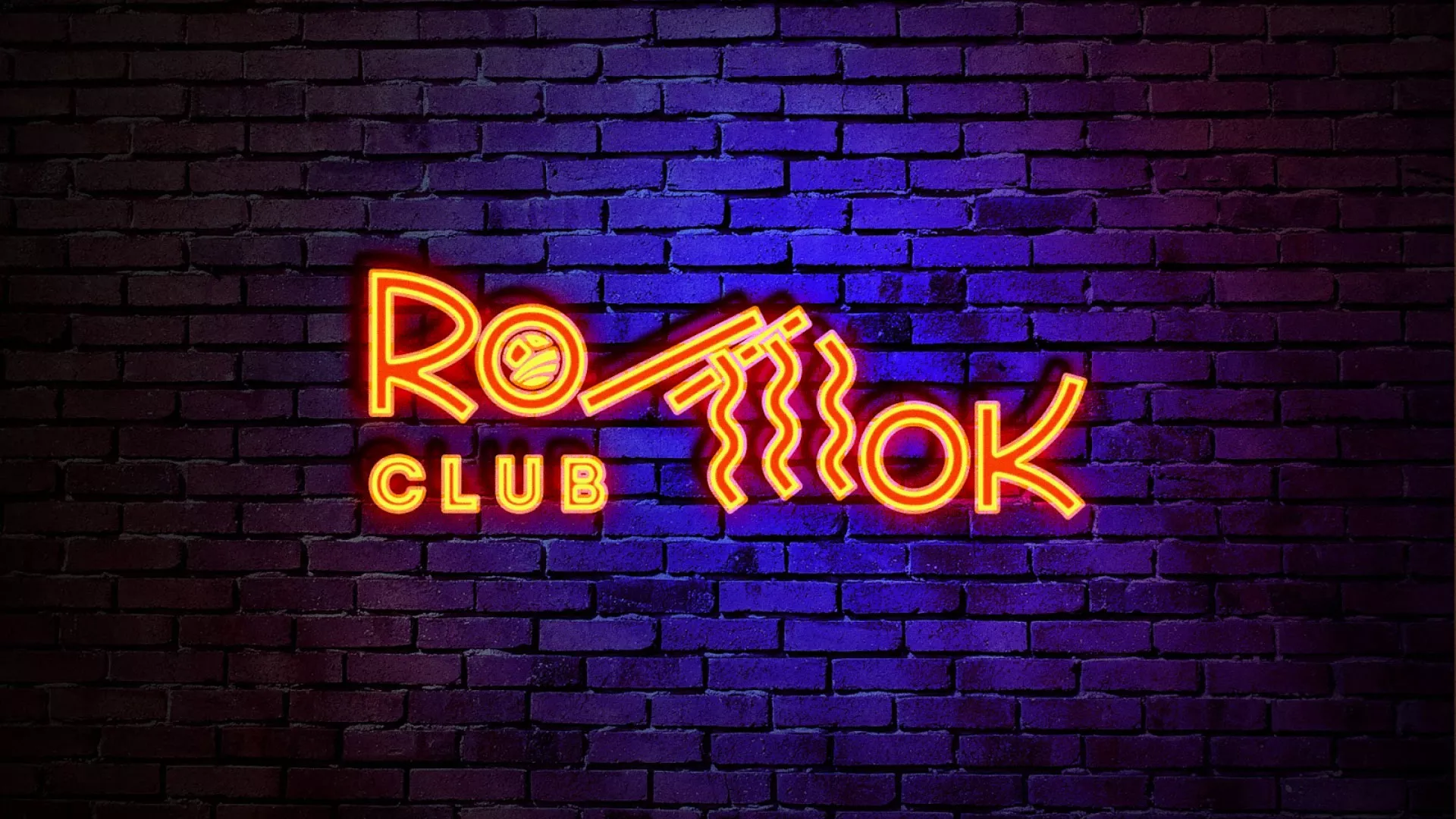 Разработка светящейся интерьерной вывески суши-бара «Roll Wok Club» в Гуково