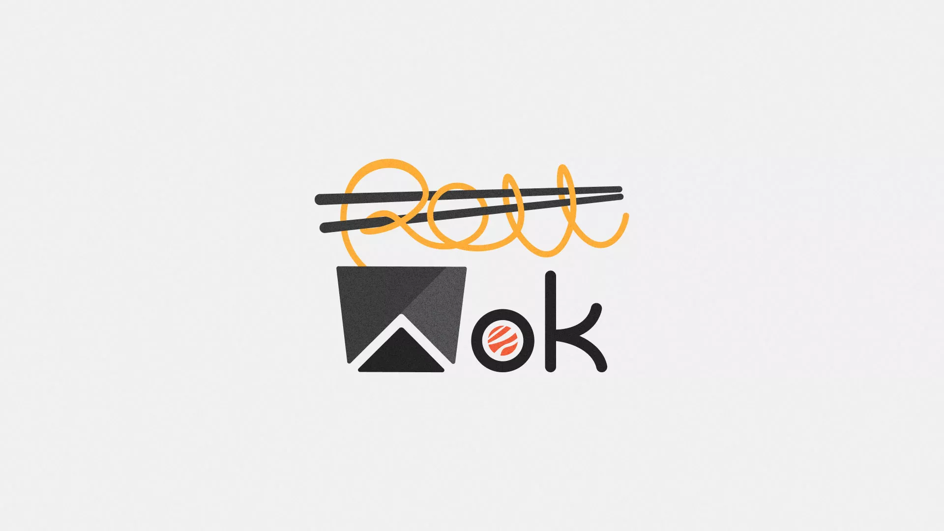 Разработка логотипа в Гуково для суши-бара «Roll Wok Club»